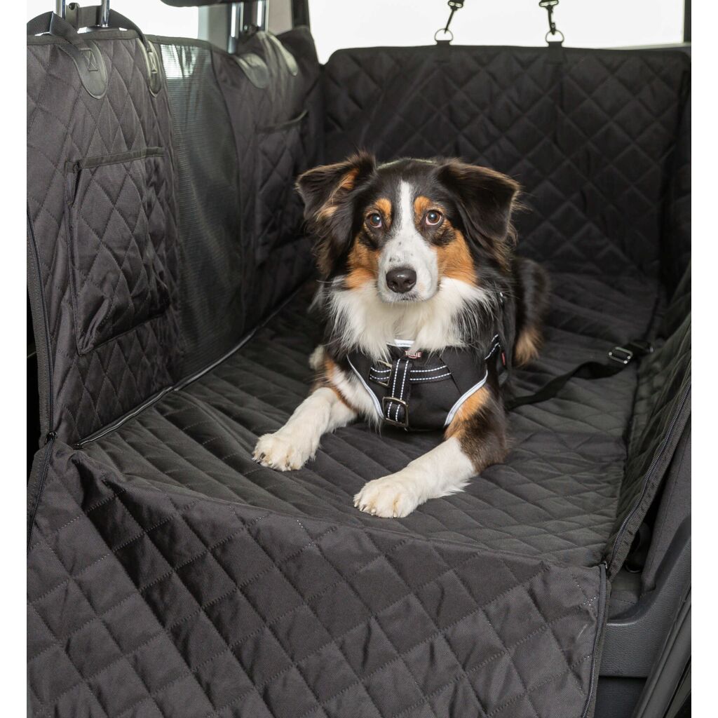 Trixie Car Seat Cover with Plates for Dogs - BLACK/164X161CM