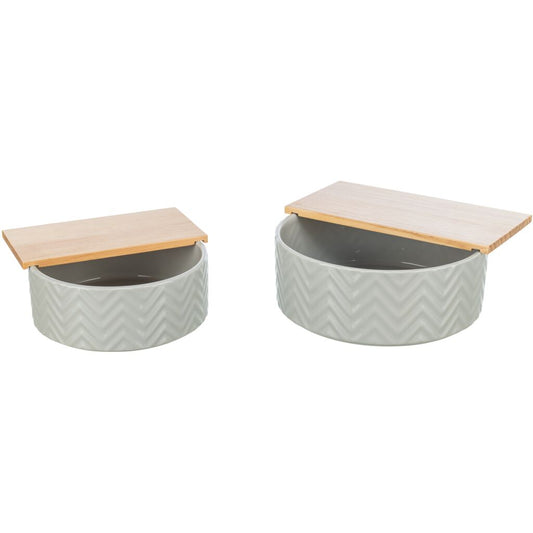 Trixie Ceramic Sand Bath With Wooden Platform For Small Pets 24X25X9Cm