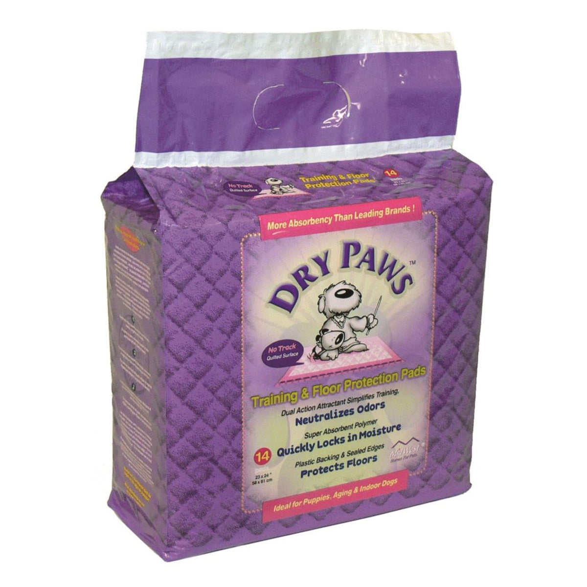 MidWest Dry Paws Training and Floor Protection Pads 14 Pack