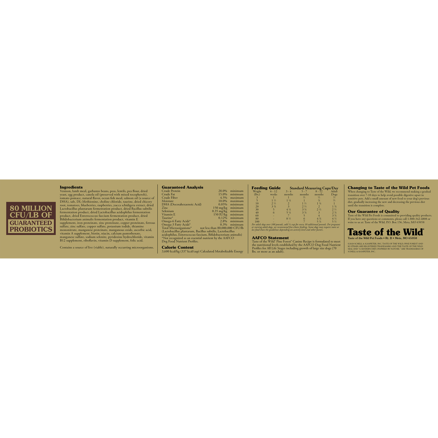 Pine Forest Canine Recipe - 12.2kg(26.89 lbs)