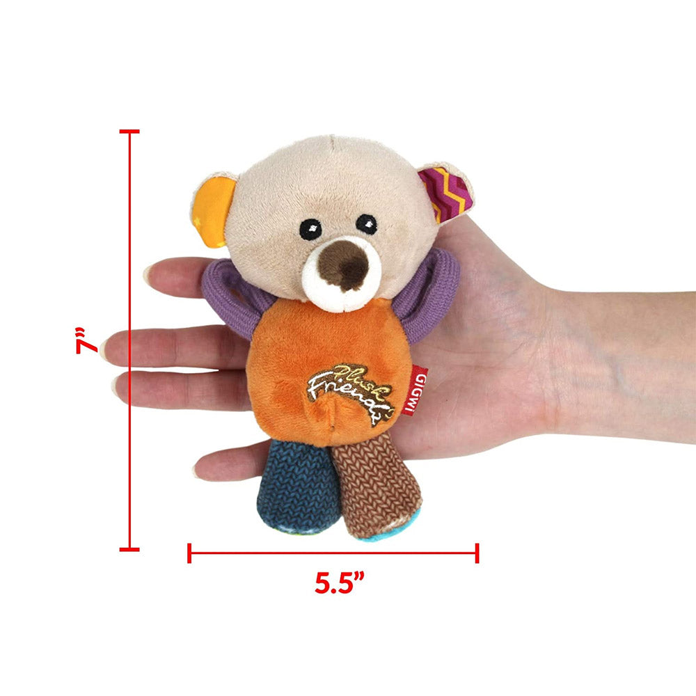 GiGwi Plush Friendz Squeaker Dog Toy - Bear