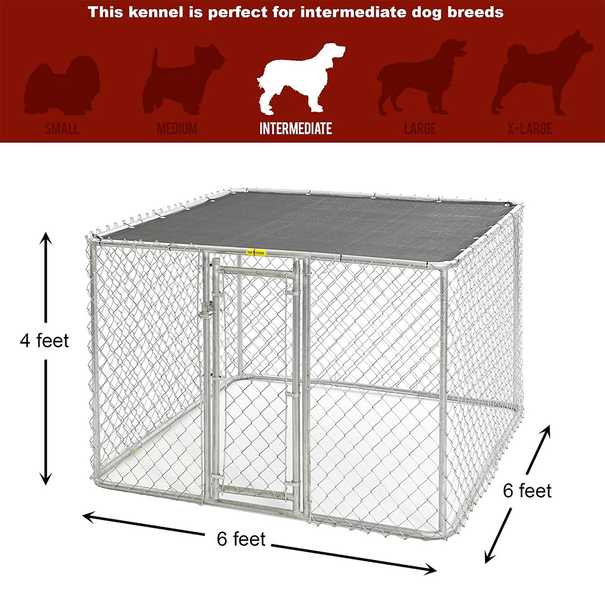 K9 Medium Steel Chain Link Portable Kennel