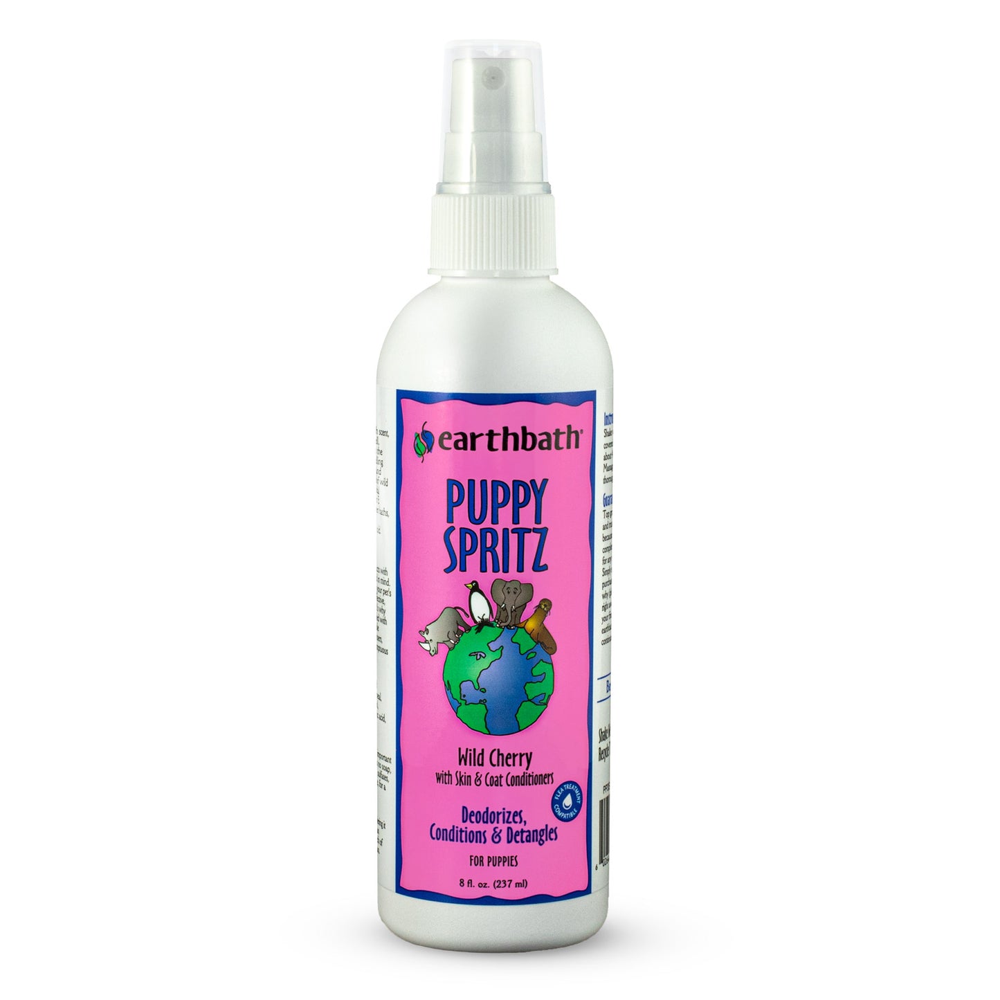 earthbath® Puppy Spritz Wild Cherry with Skin &amp; Coat Conditioners Made in USA 8 oz pump spray