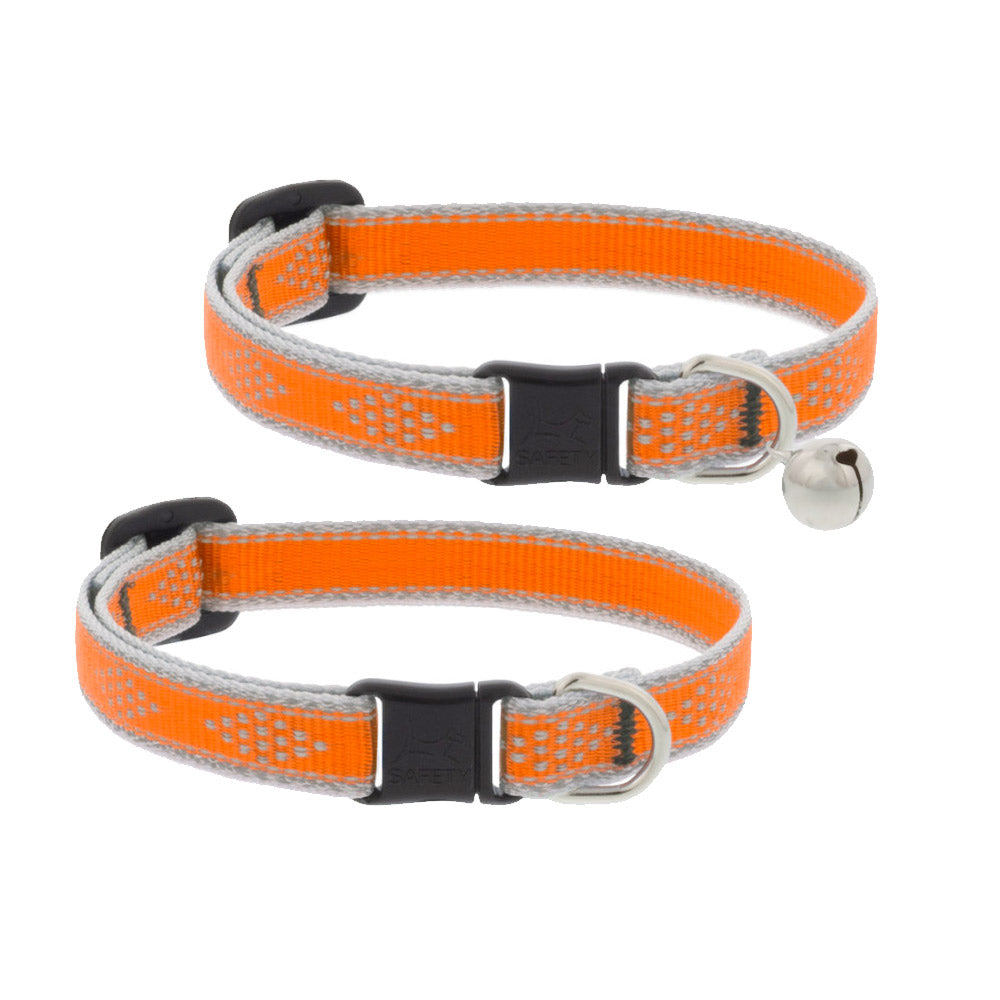 Reflective Safety Cat Collar - Orange Diamond