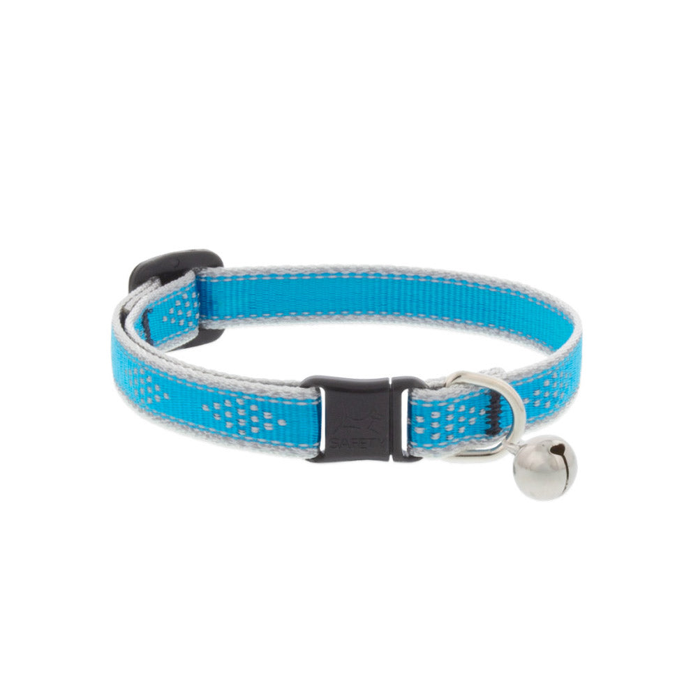 Reflective Safety Cat Collar - Blue Diamond - With Bell