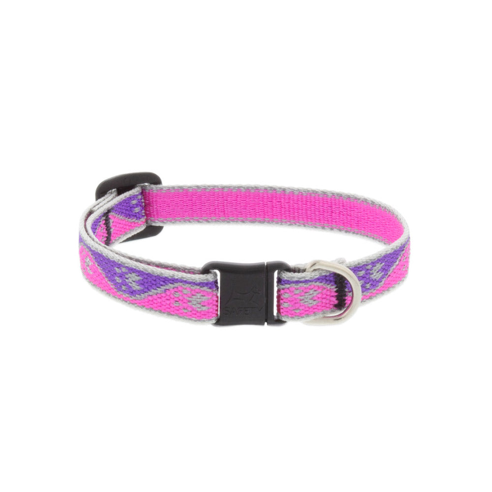 Reflective Safety Cat Collar - Pink Paws - Without Bell