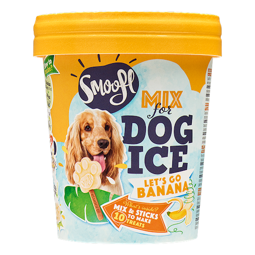 Smoofl Banana Mix for Dog Ice with 10pcs Chew Sticks - 105G