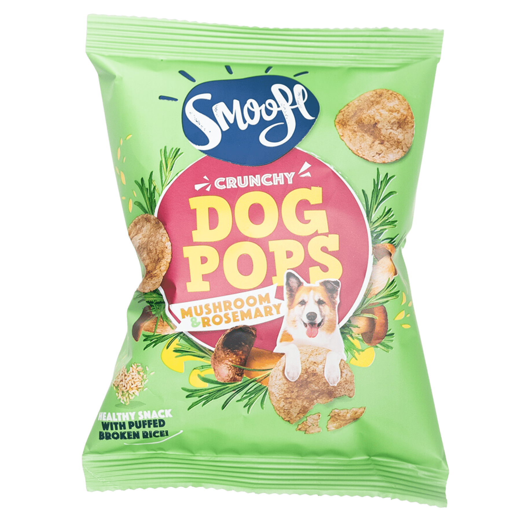 Smoofl Crunchy Mushroom & Rosemary Pops Dog Treats - 24G