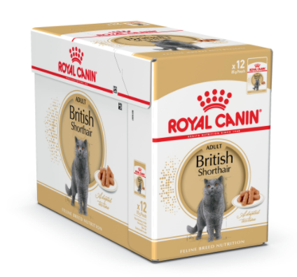 Royal Canin Feline Breed Nutrition British Shorthair (Wet Food   Pouches) 12 x 85 g