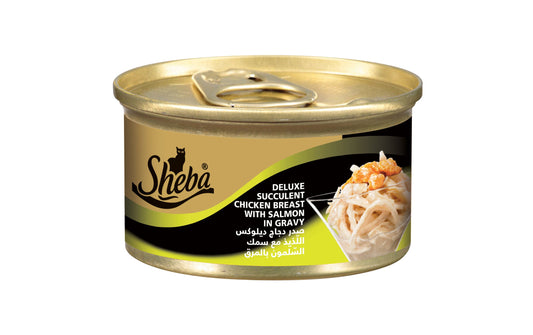 Sheba Deluxe Succulent Chicken Breast with Salmon in Gravy - 85G