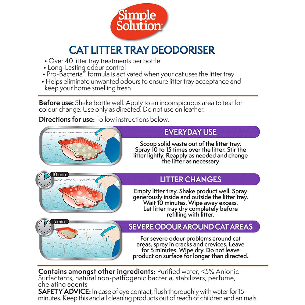Simple Solution Cat Litter Tray Deodoriser - 500 ml