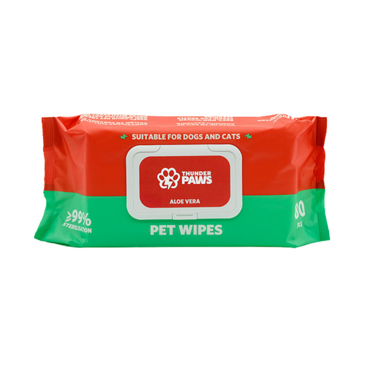 Thunder Paws Aloe Vera Sanitary Pet Wipes Suitable for Cats and Dogs