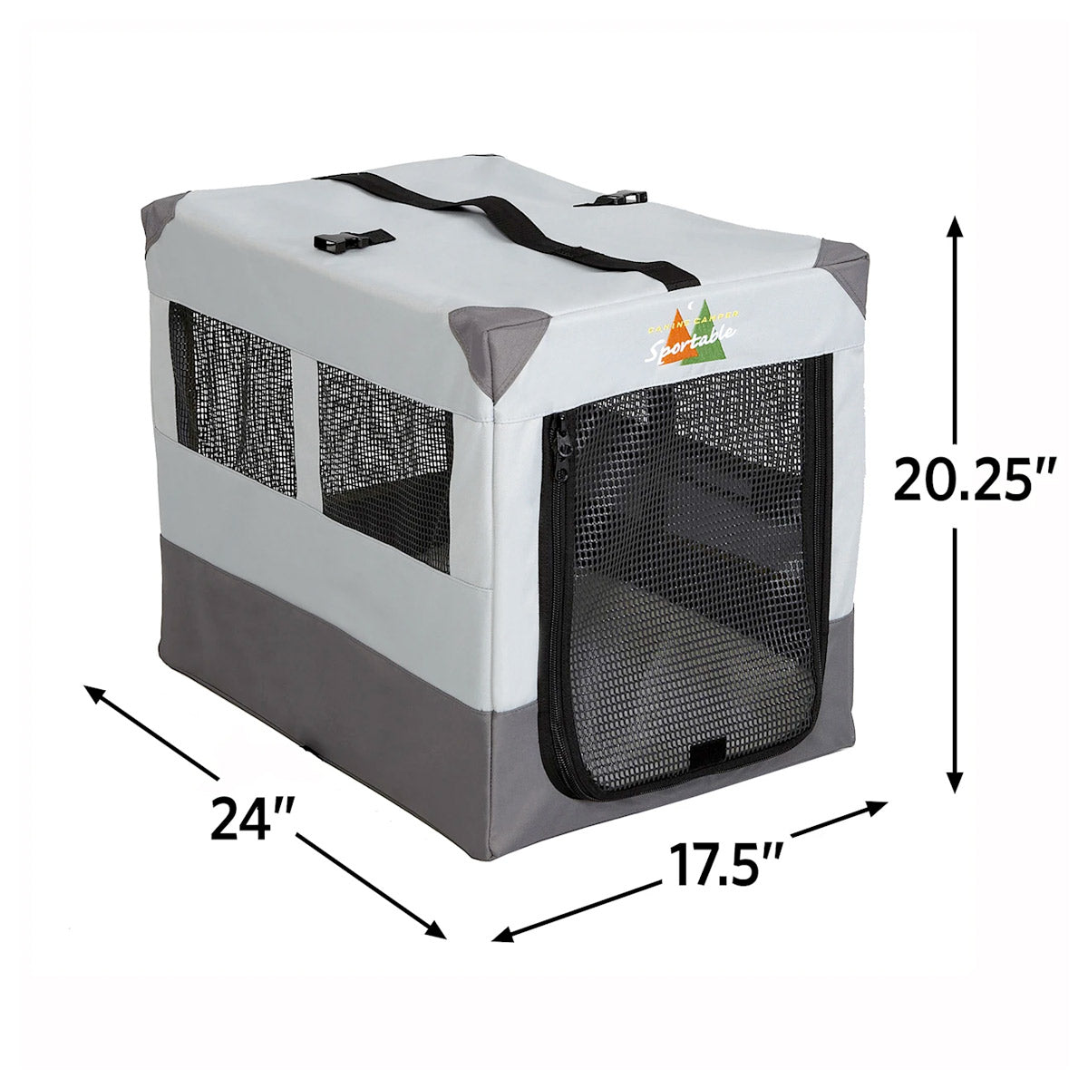 Canine Camper Sportable Tent Dog Crate, 24" L X 17.5" W X 20.25" H