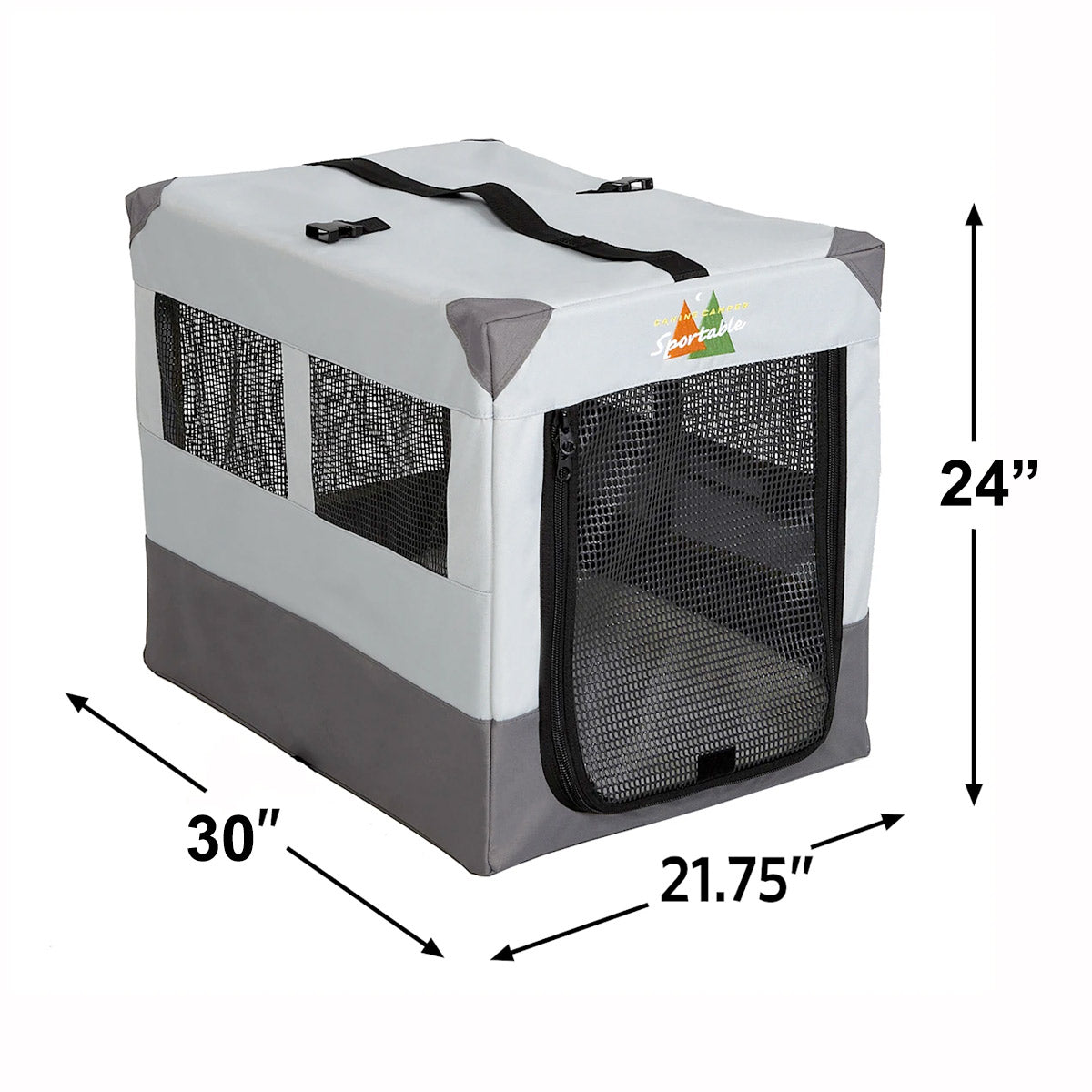 Canine Camper Sportable Tent Dog Crate, 30" L X 21.75" W X 24" H