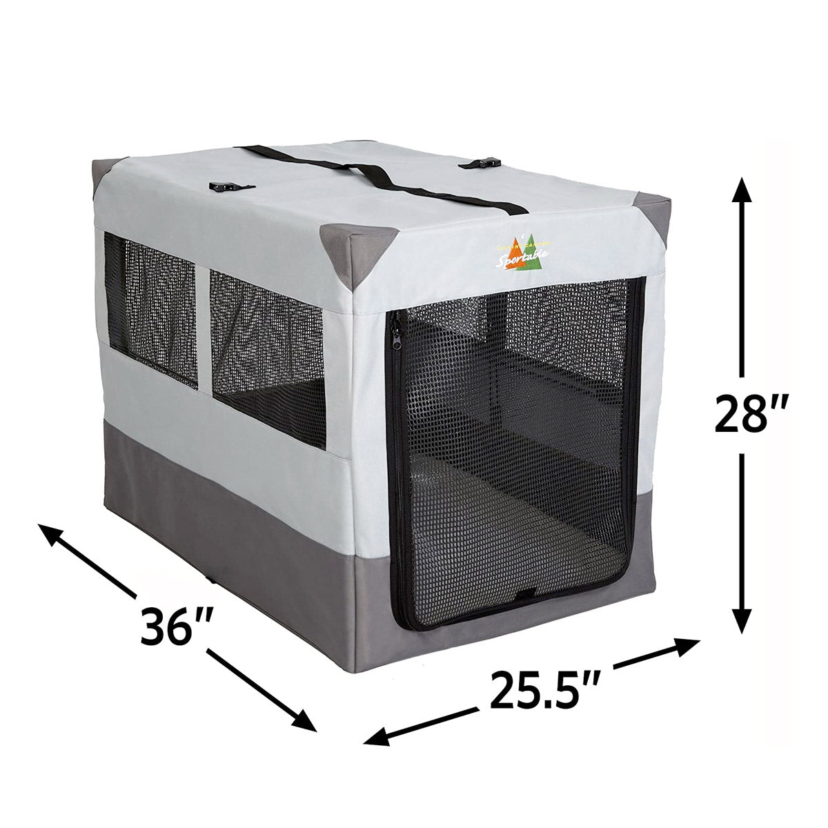 Canine Camper Sportable Tent Dog Crate, 36" L X 25.5" W X 28" H