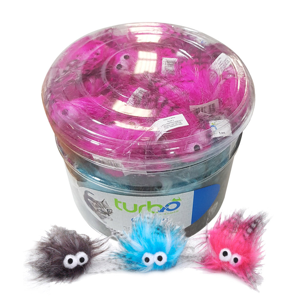 Turbo Plush Monsters Bulk Cat Toy Bin - 51 pcs
