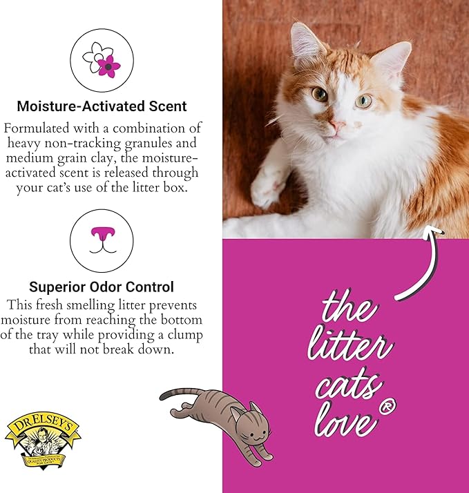 Dr. Elsey’s Precious Cat Ultra Scented Premium Clumping Cat Litter 8kg– 99.9% Dust-Free, Low Tracking, Hard Clumping, Superior Odor Control