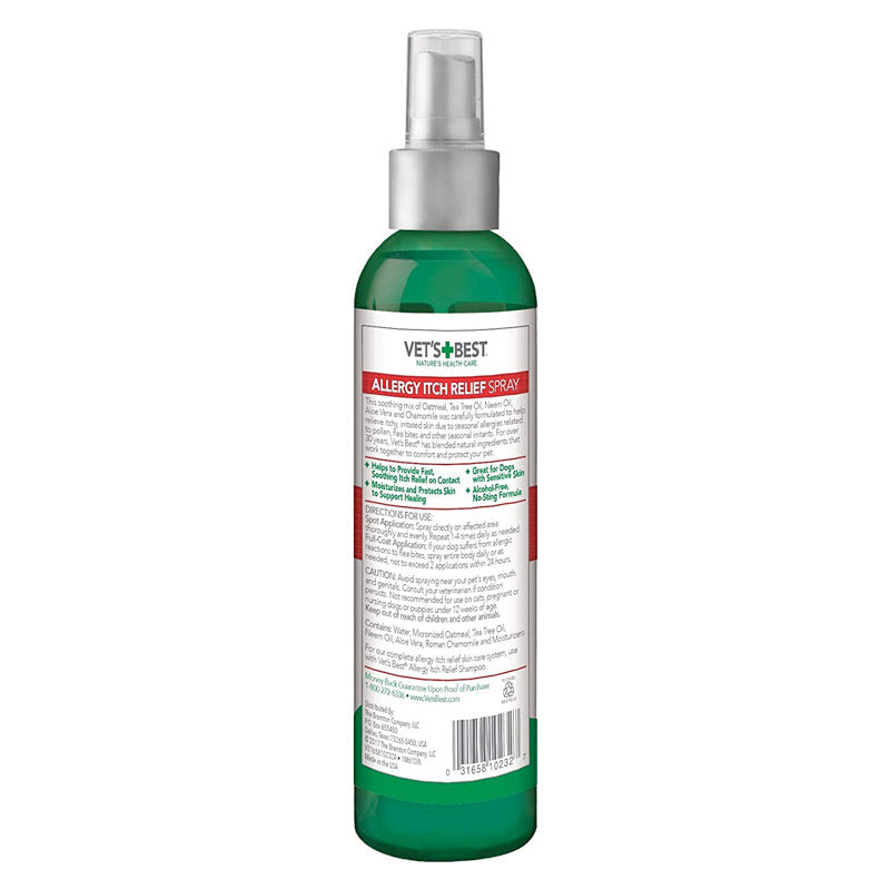 Vet's Best Allergy Itch Relief Spray for Dogs 8 oz
