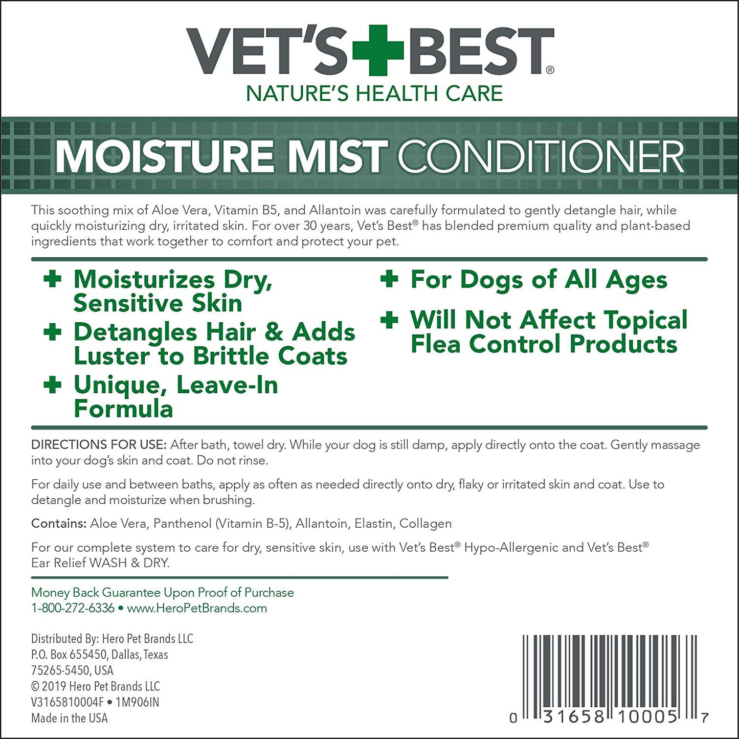 Vet's Best Moisture Mist Conditioner (16oz)