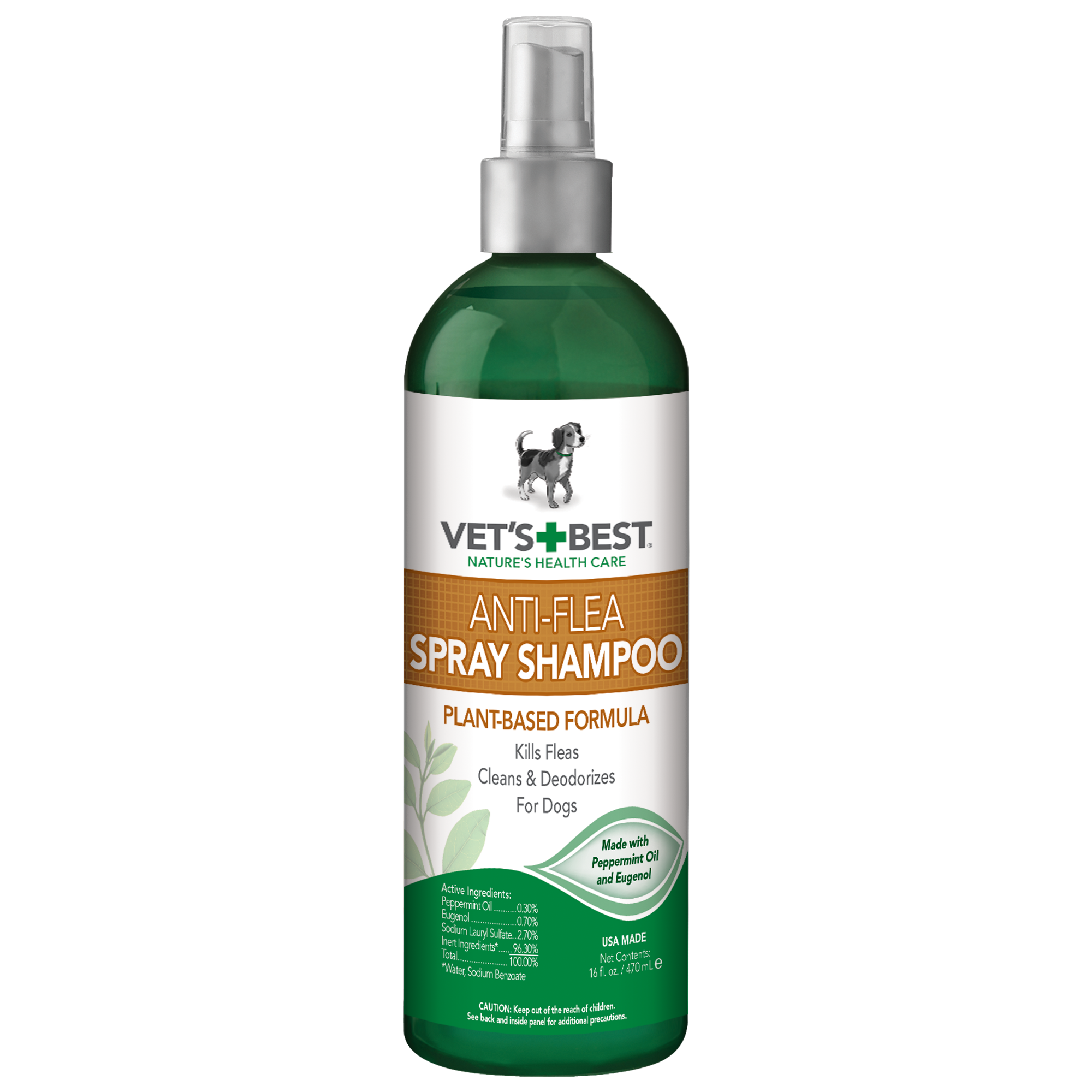Vet's Best Natural Anti-Flea Easy Spray Shampoo (16 oz)
