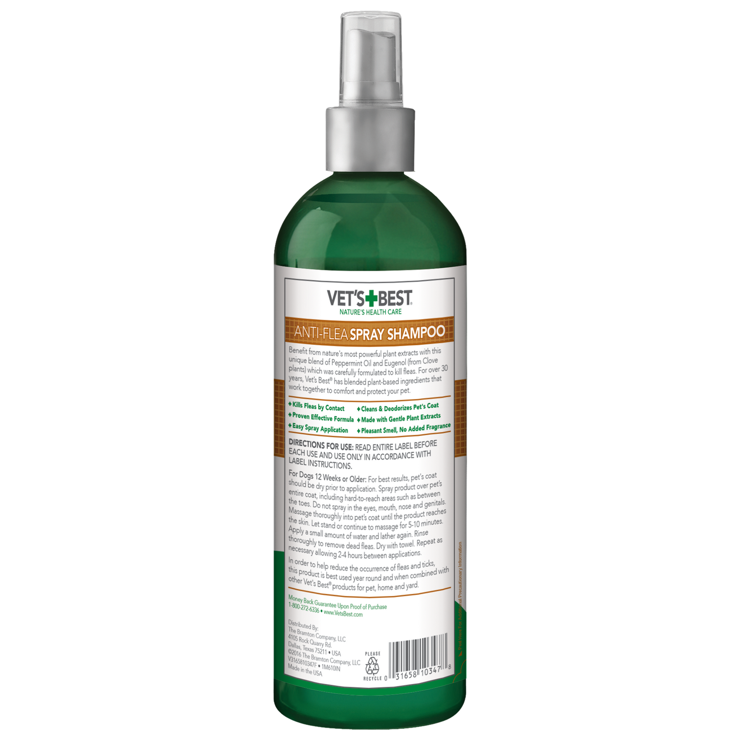 Vet's Best Natural Anti-Flea Easy Spray Shampoo (16 oz)