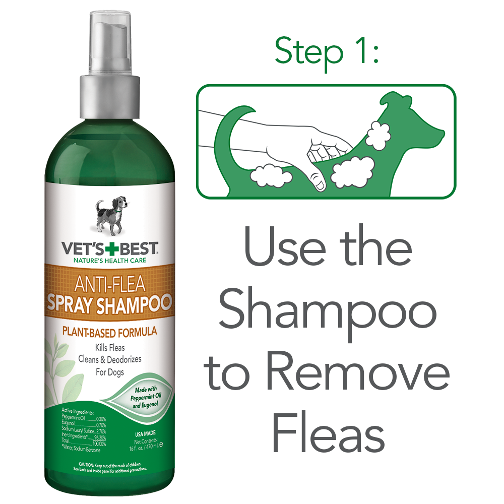 Vet's Best Natural Anti-Flea Easy Spray Shampoo (16 oz)