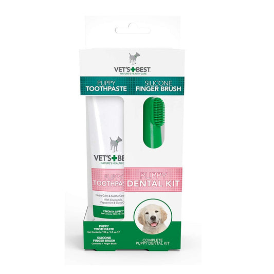 Vets Best Puppy Toothpaste with Silicon Finger Brush