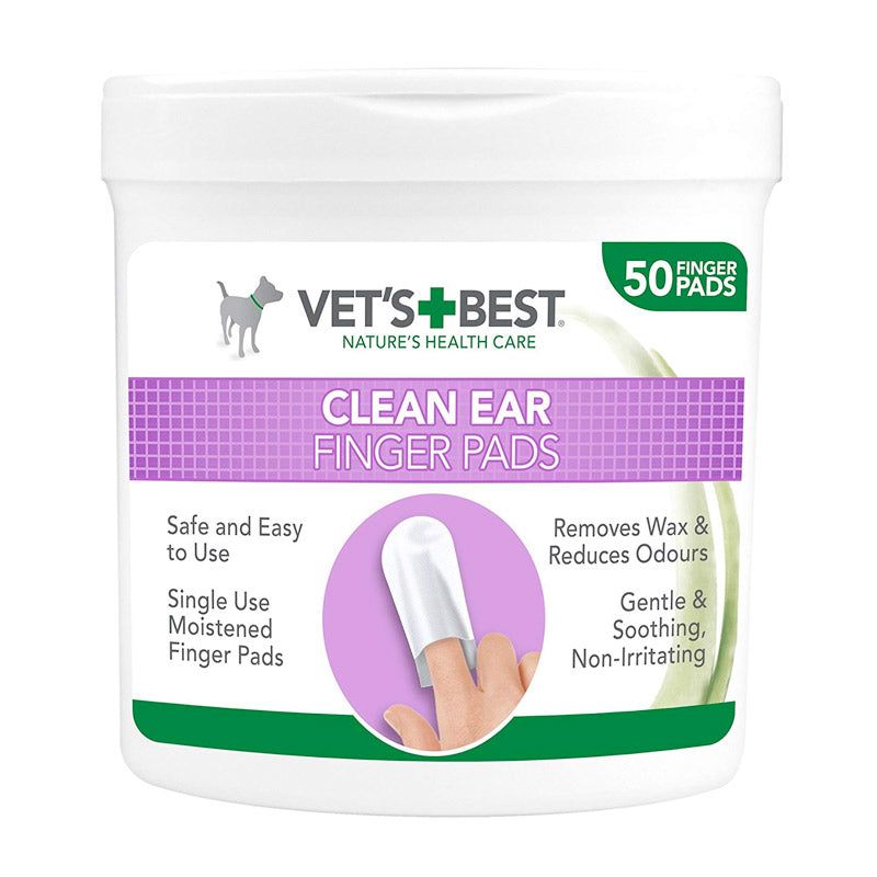 Vet's Best Clean Ear Finger Pads (50 Pads)