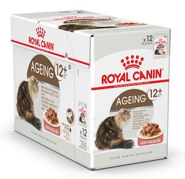 Royal Canin Feline Health Nutrition Ageing 12+ Gravy (Wet Food   Pouches) 12 x 85 g