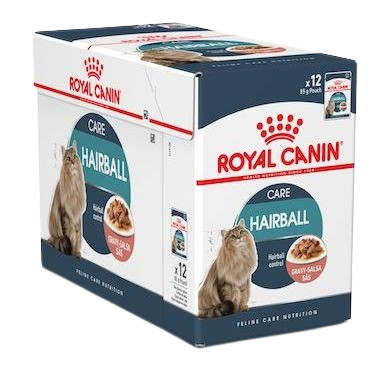 Royal Canin Feline Care Nutrition Hairball Gravy (Wet Food Pouches) 12 x 85 g