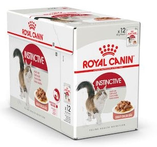 Royal Canin 12 x 85 gm Feline Health Nutrition Instinctive Adult Cats Gravy (Wet Food Pouches)