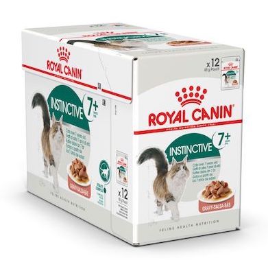 Royal Canin 12 x 85 gm Feline Health Nutrition Instinctive 7+ Gravy (Wet Food Pouches)
