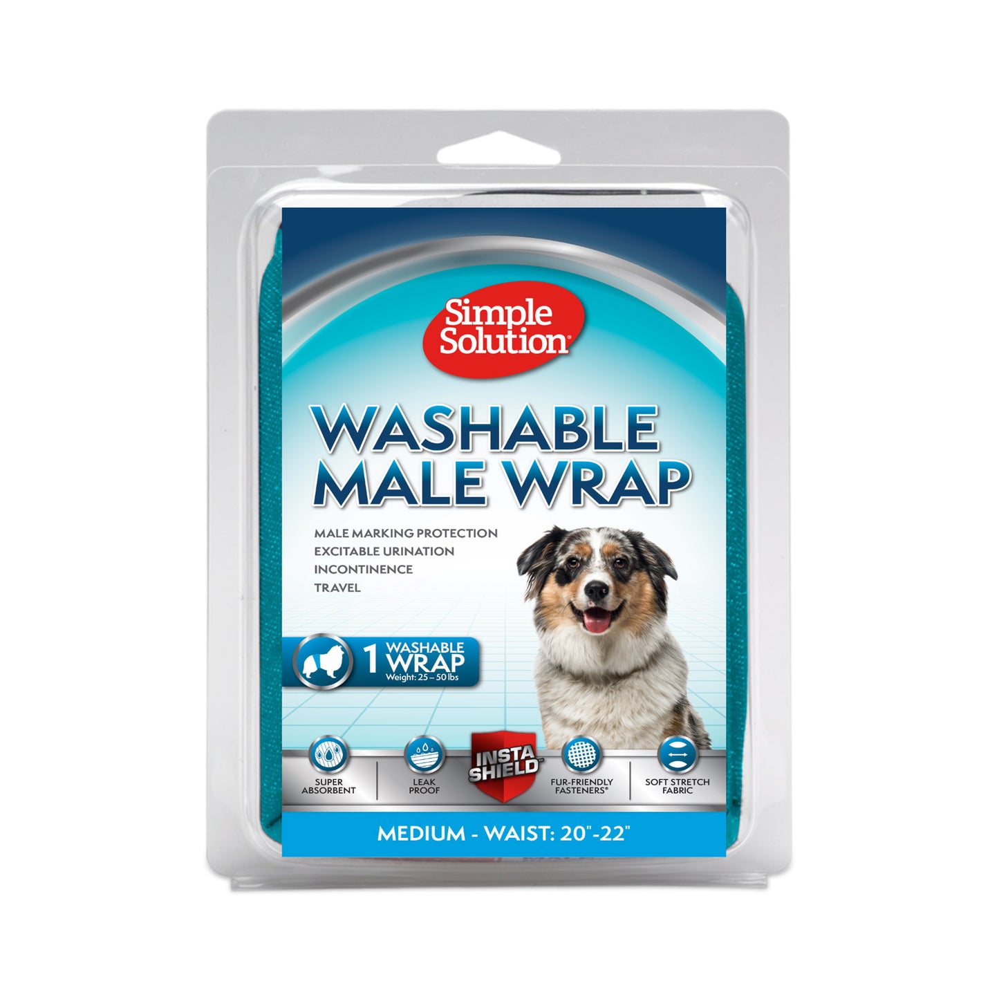 Simple Solution Washable Male Dog Wraps - Medium