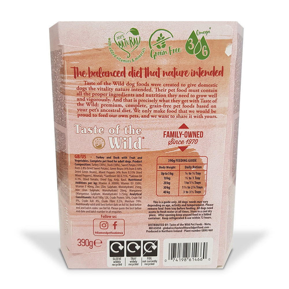 Wet Food TURKEY Fruit  &  Veg Tray