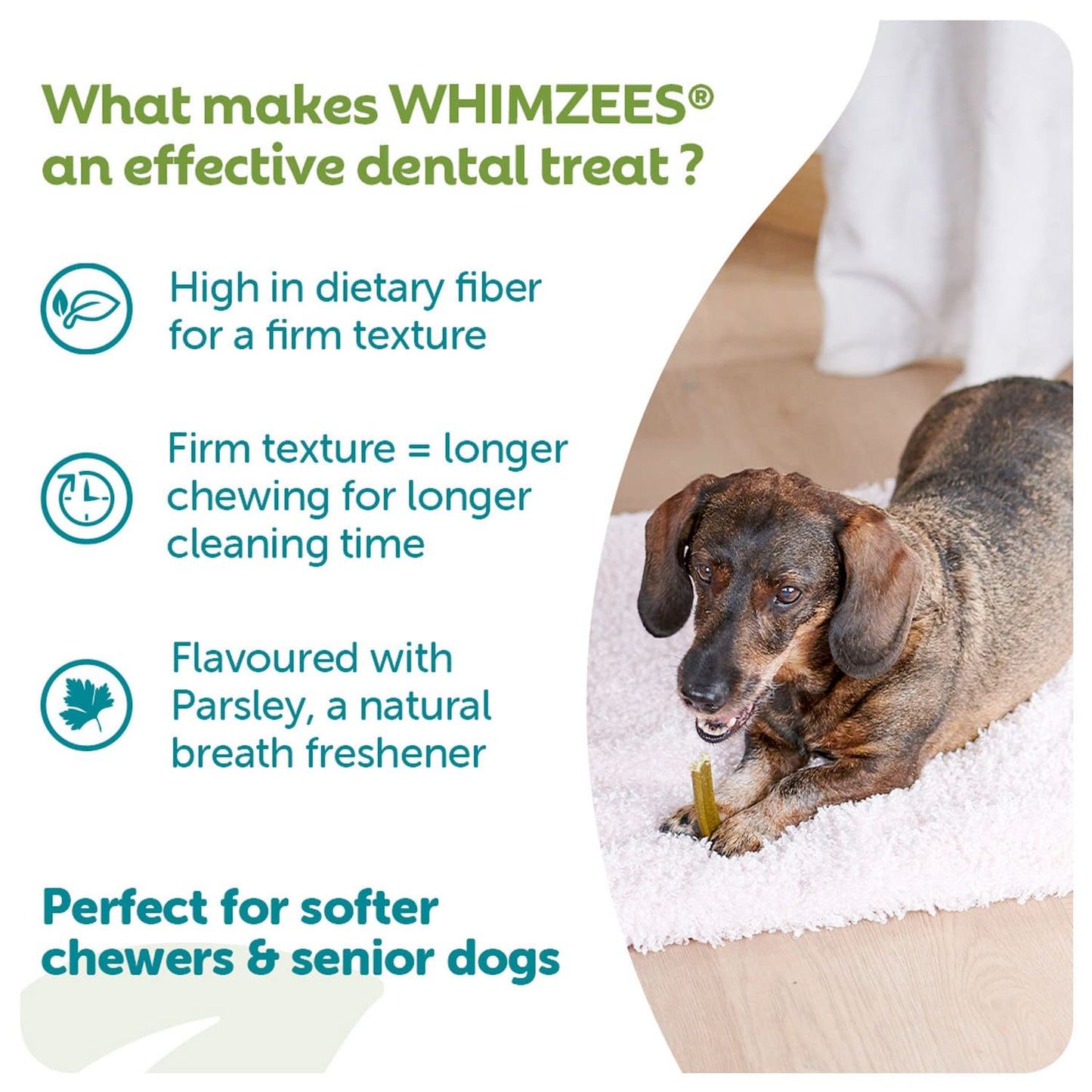 Whimzees Soft Daily Dental Dog Treats Value Bag -  Small (28 pcs)