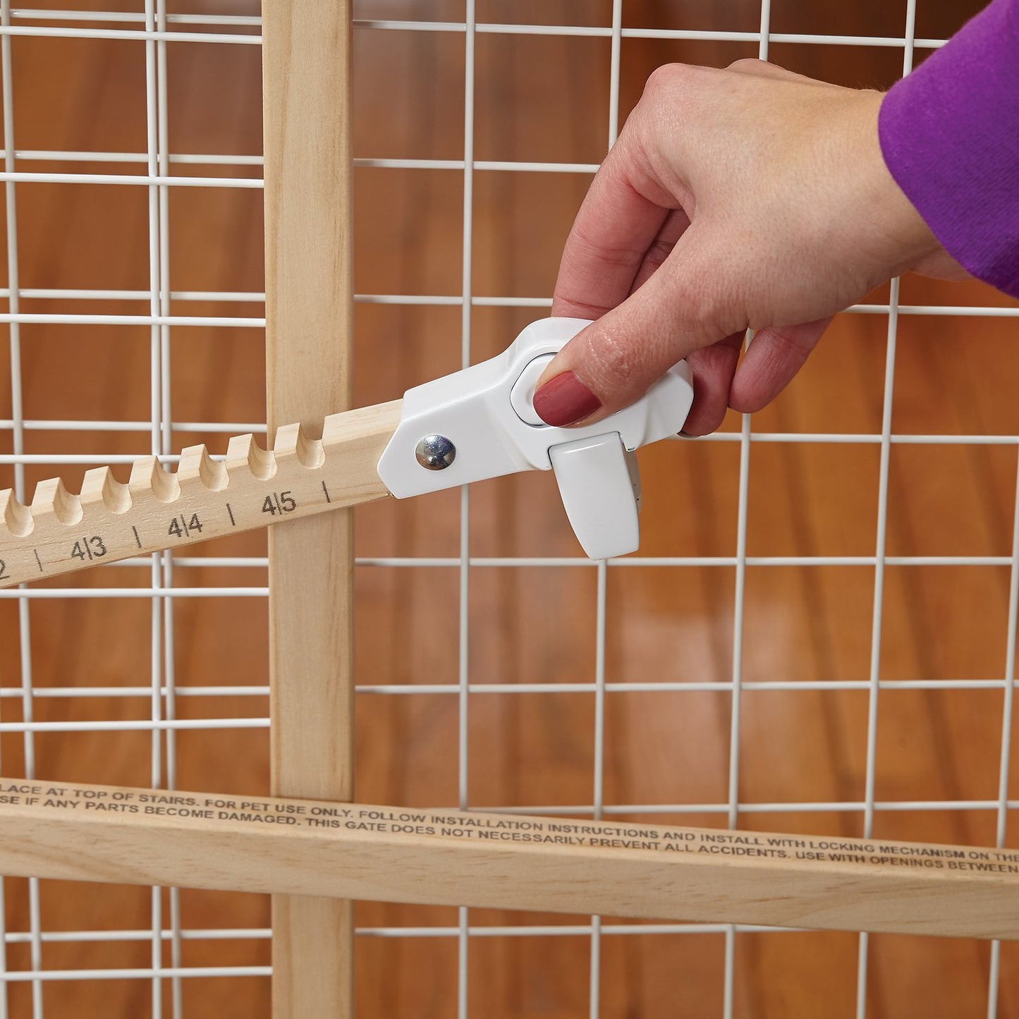 Wood and Wire Mesh Pet Gate