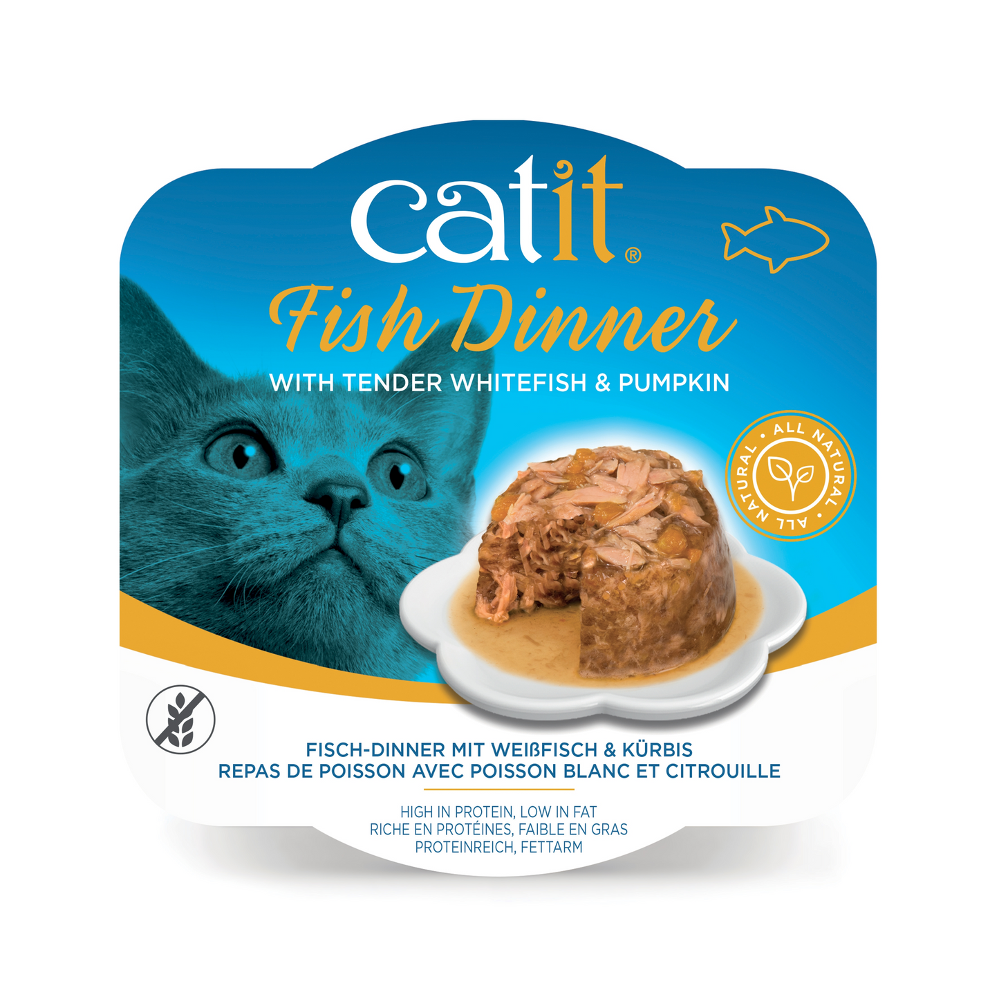 Catit Fish Dinner Whitefish & Pumpkin 80 g 6pcs/box