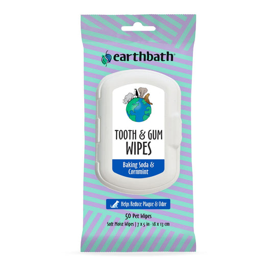 Earthbath Tooth & Gum Wipes - 50 Pet Wipes