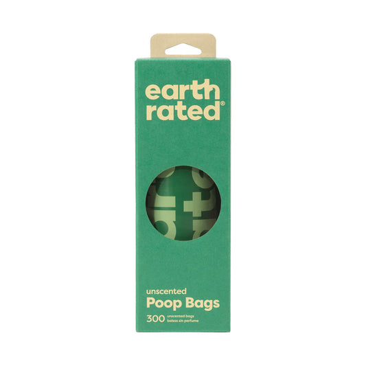 Earth Rated Dog Poop Bags - Bulk Single Roll ( 300 Bags) - Unscented
