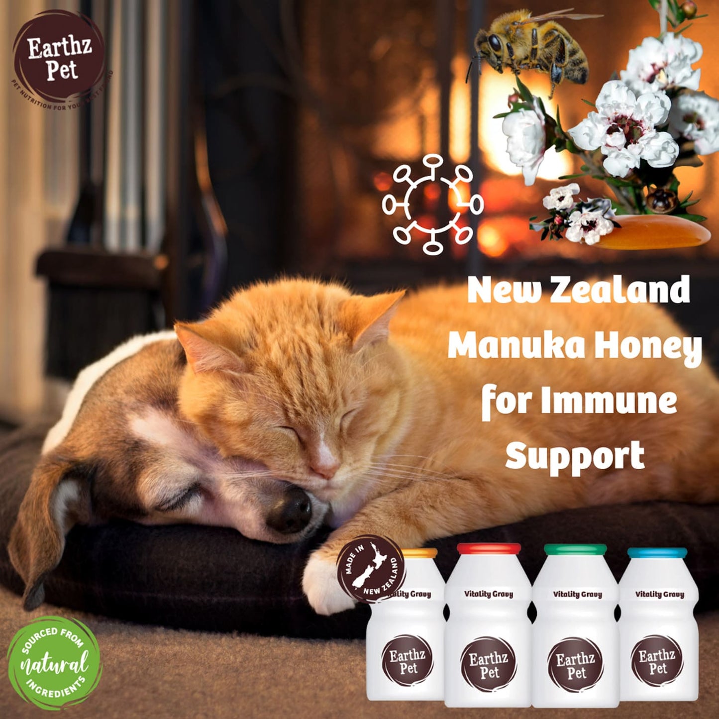 Earthz Pet New Zealand Lamb Health Topper for Cats