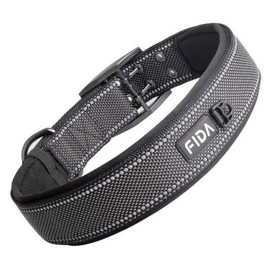 Fida Heavy Duty Dog Collar - X-Large, Black