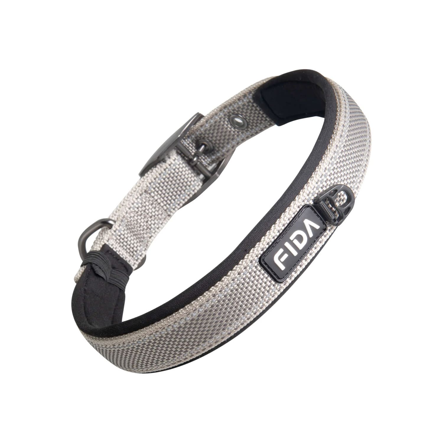 Fida Heavy Duty Dog Collar - Medium, Grey