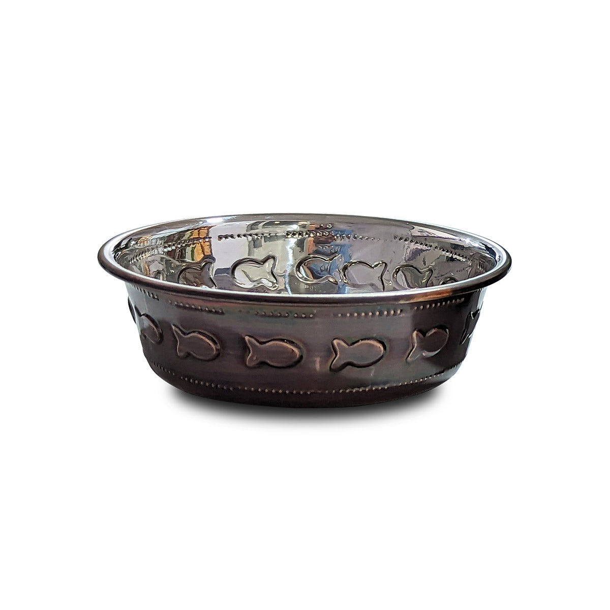 Premium Bowl Fish Embossed - Antique Copper - 350 ML