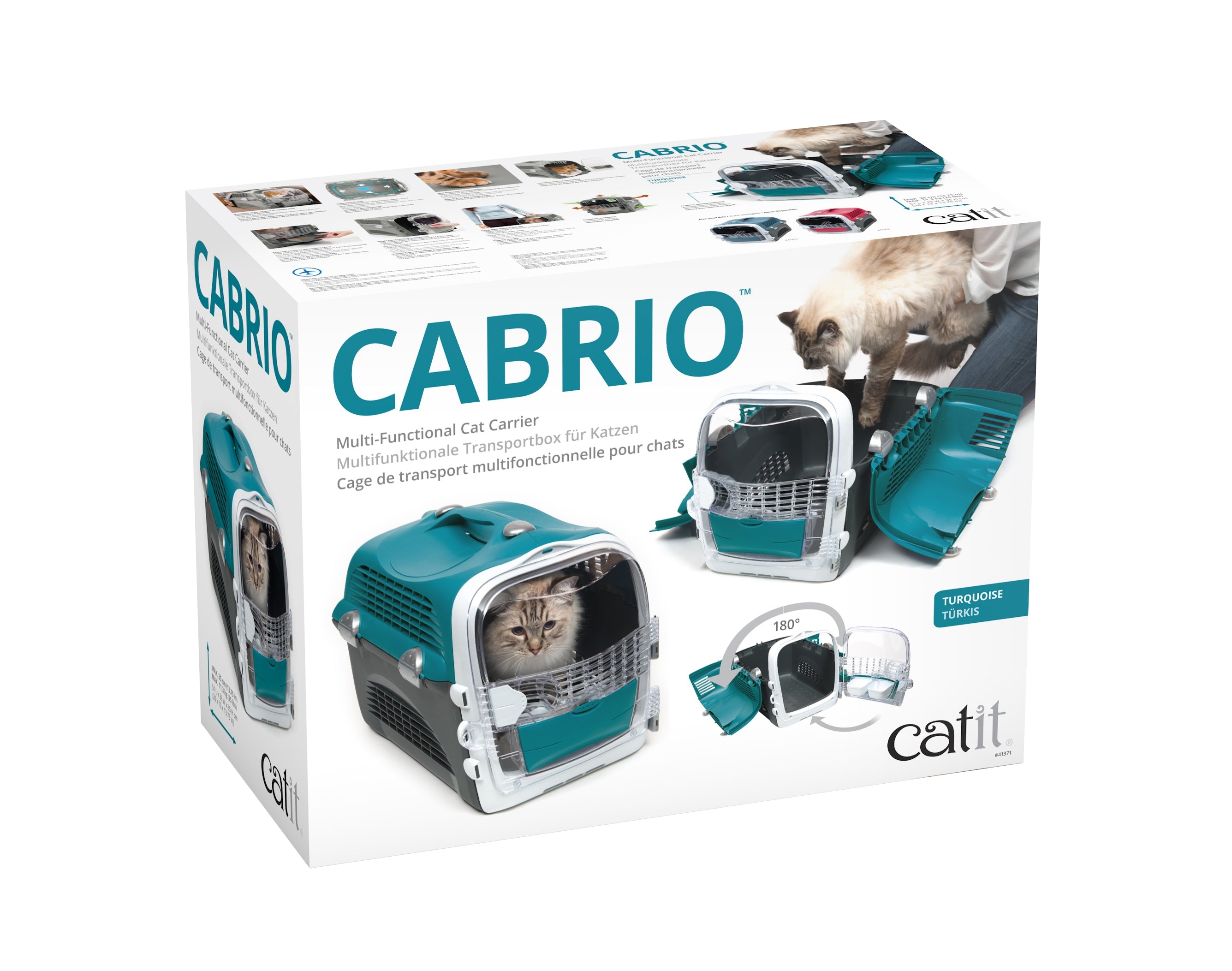 Cabrio Cat Carrier System Turquoise