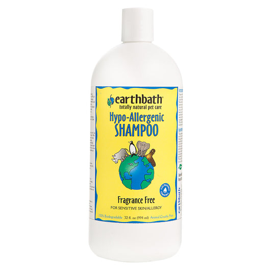 earthbath Hypo Allergenic Shampoo Fragrance Free For Sensitive Skin Made in USA 32 oz