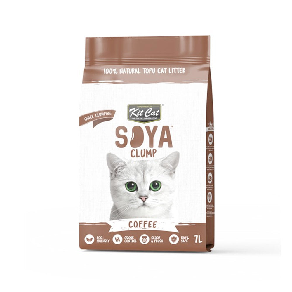 Kit Cat Soya Clump Soybean Litter - Coffee 7L(1 Box – 6pcs)