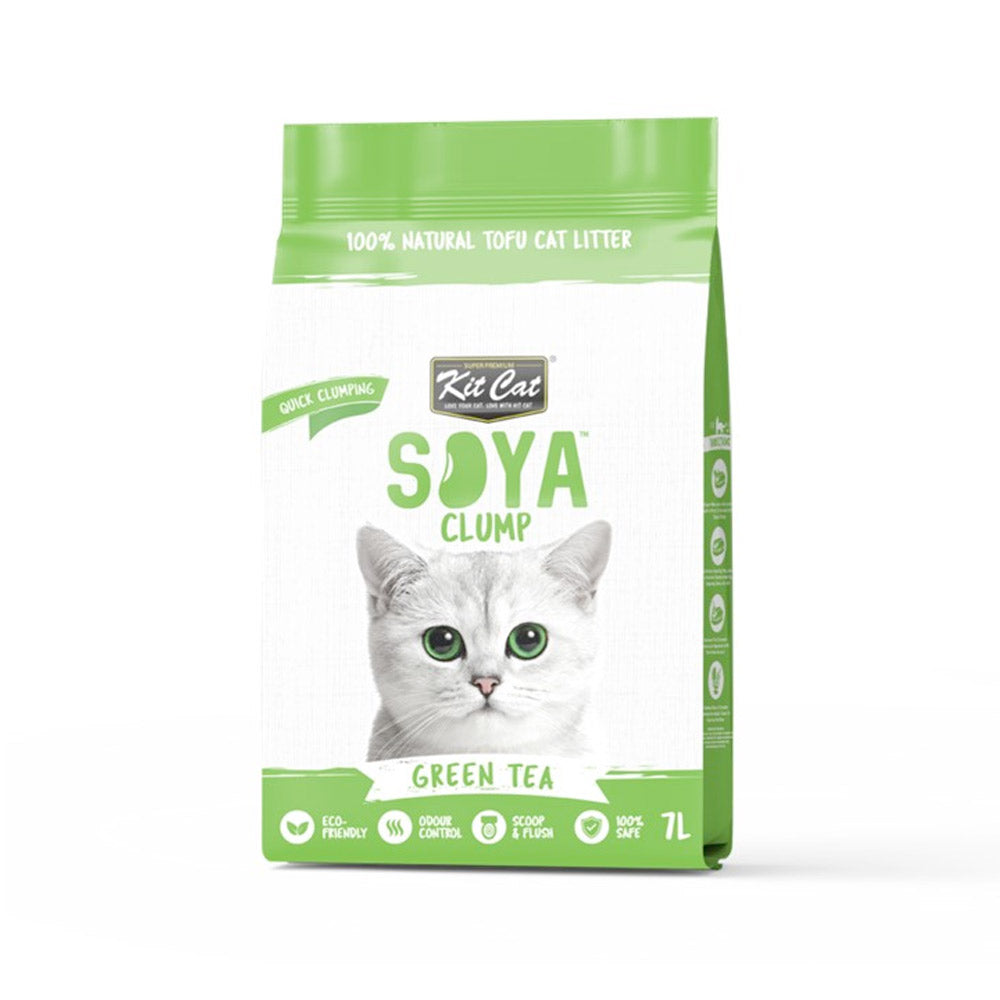 Kit Cat Soya Clump Soybean Litter - Green Tea 7L(1 Box – 6pcs)