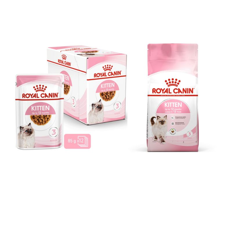 Buy Royal Canin Feline Health Nutrition Kitten 4 kg and Get FREE Royal Canin  Feline Health Nutrition Kitten Gravy (Wet Food - Pouches) 12 x 85 g