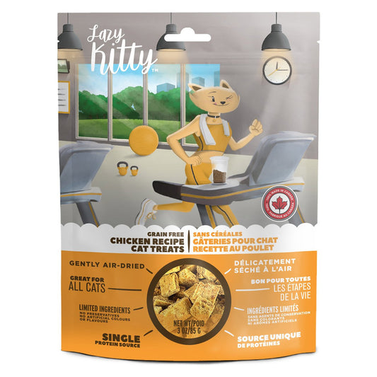 Lazy Kitty Air-Dried Grain-Free Cat Treats -  Chicken Recipe 3oz / 85gm