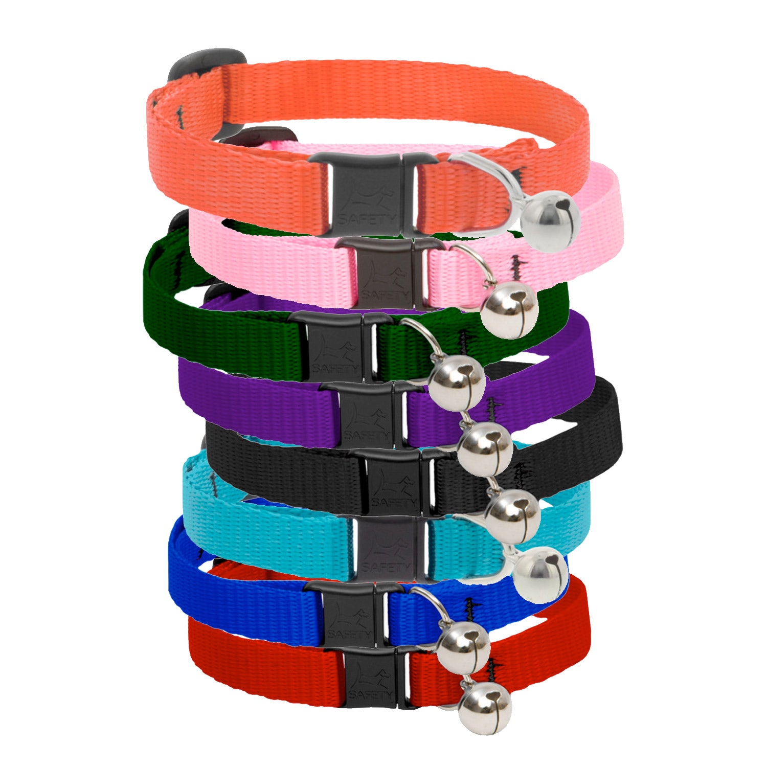 Basic Solids Safety Cat Collar with Bell